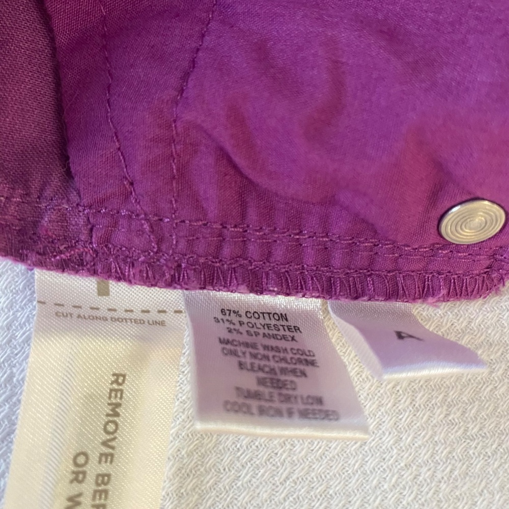 LOFT modern straight corduroy pants, magenta pink, size 24 petite - Picture 10 of 16